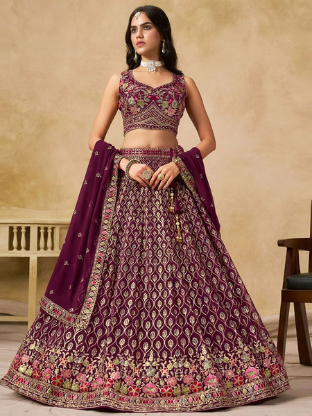  Lehenga Choli - Georgette Sequins Embroidery
