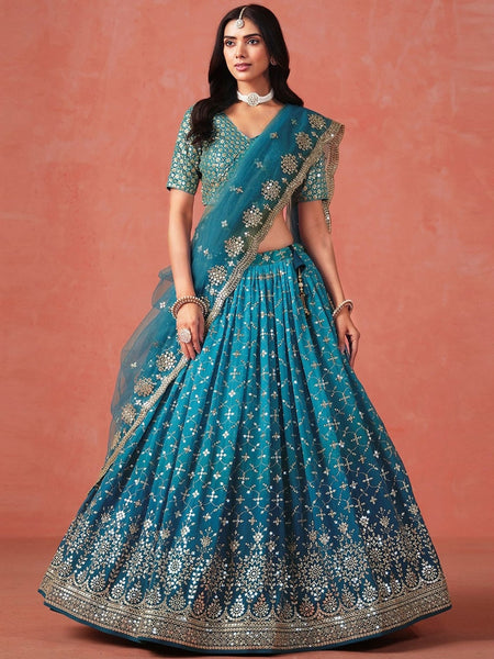 New Lehenga Choli - Sequins Zari Embroidery