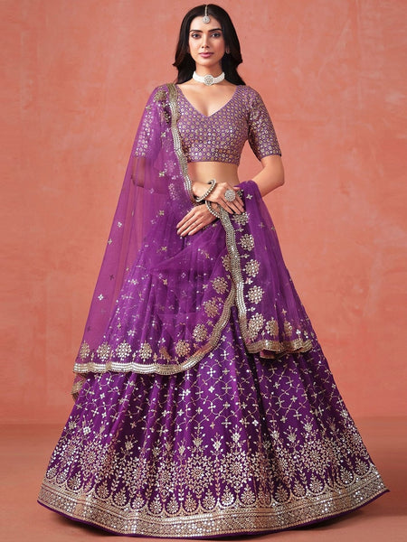 New Lehenga Choli - Sequins Zari Embroidery