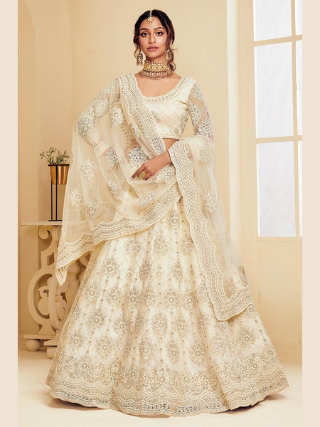 Wedding Lehenga Choli - Silk & Net Embroidery