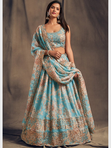 Lehenga Choli - Embroidery on Organza