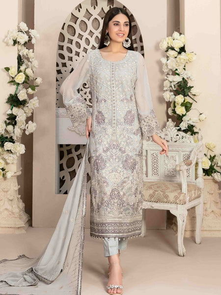 Pakistani Salwar Kameez - Embroidered Fancy Chiffon