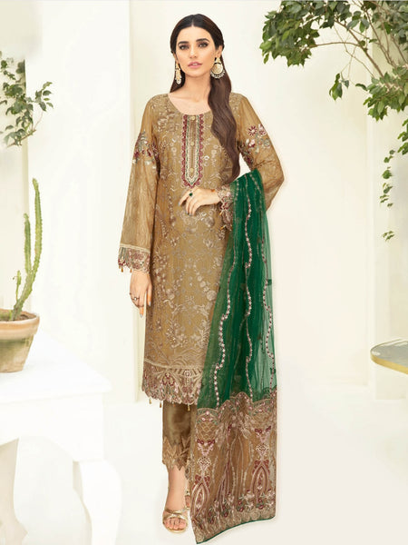 Salwar Kameez - Embroidered Chiffon