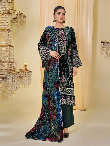  Salwar Kameez - Velvet Premium Embroidery