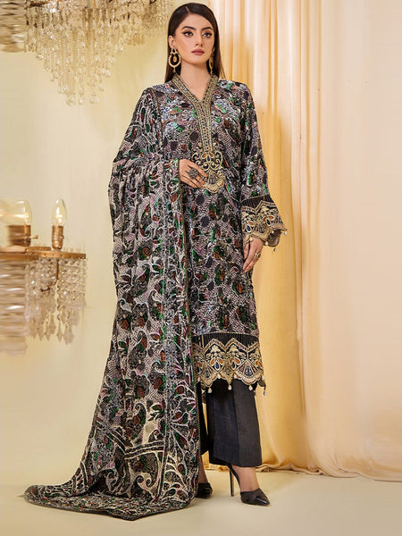  Salwar Kameez - Velvet Premium Embroidery