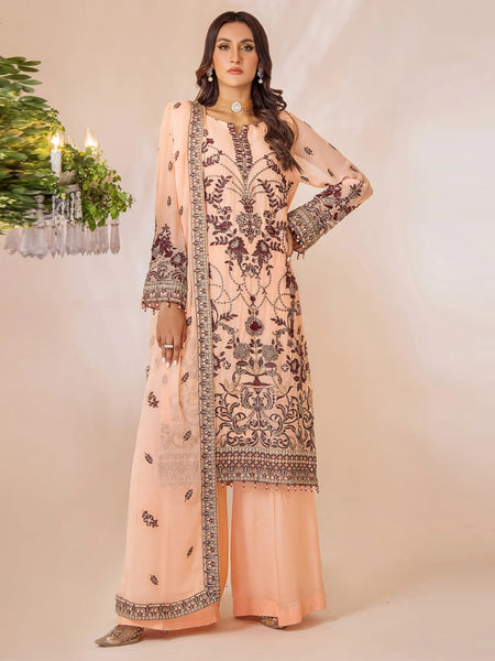  Salwar Kameez - Lueur Embroidered Chiffon
