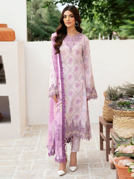 Pakistani Salwar Kameez - Lawn Silk Embroidery