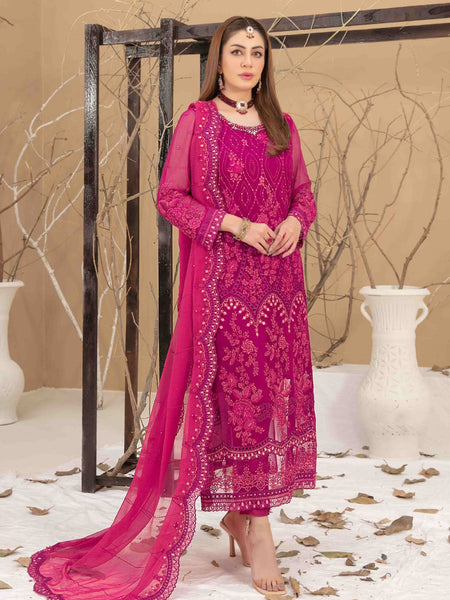  Salwar Kameez - Embroidered Chiffon Jacquard