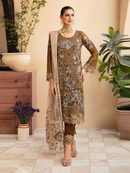  Salwar Kameez - Embroidered Premium Chiffon