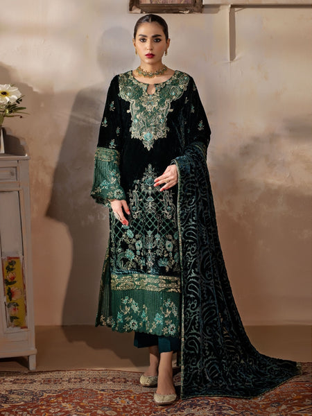 Pakistani Salwar Kameez - Designer Luxe Velvet
