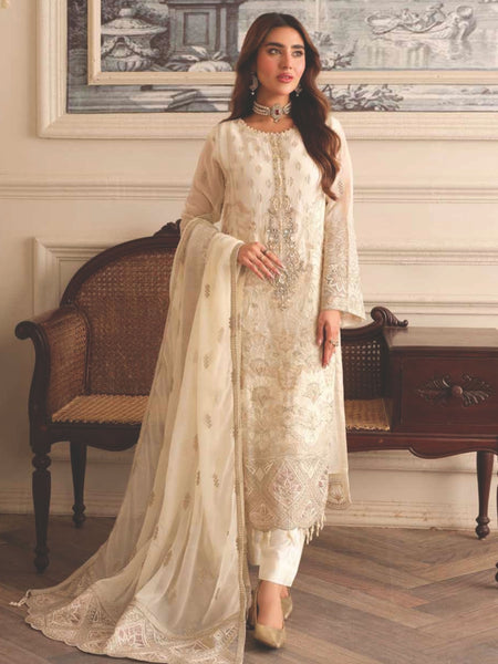 Pakistani Salwar Kameez - Premium Embroidered Chiffon