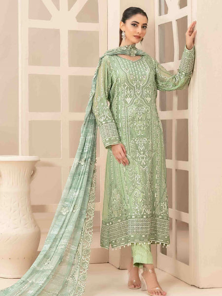 Pakistani Salwar Kameez - Embroidered Heavy Chiffon