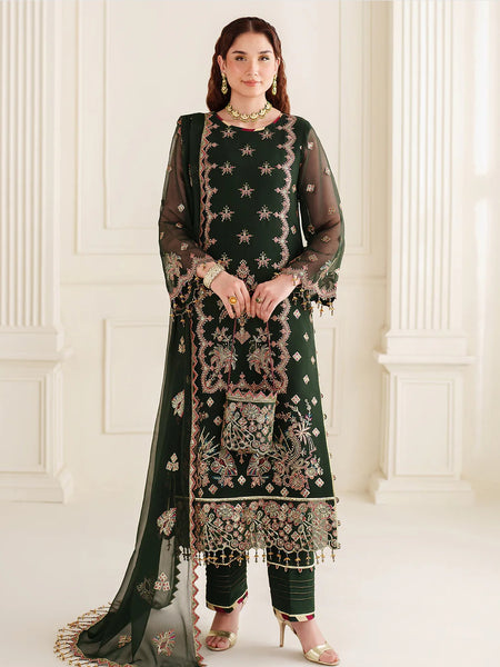 Pakistani Salwar Kameez - Embroidered Premium Chiffon