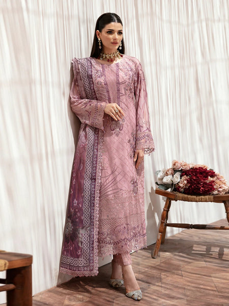Pakistani Salwar Kameez - Embroidered Chiffon Sequins