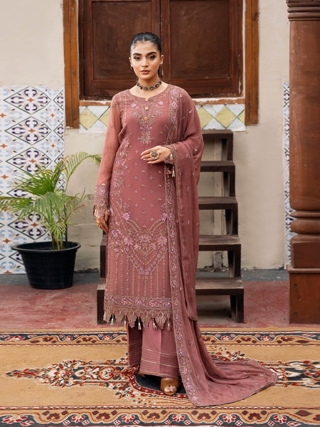 Pakistani Salwar Kameez - Embroidered Luxe Chiffon