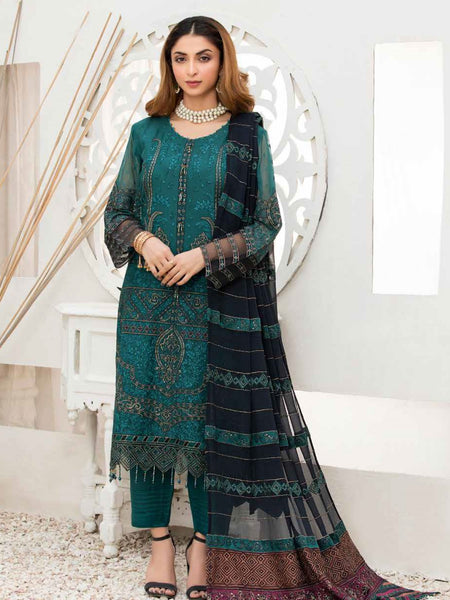 Pakistani Salwar Kameez - Premium Chiffon Embroidery