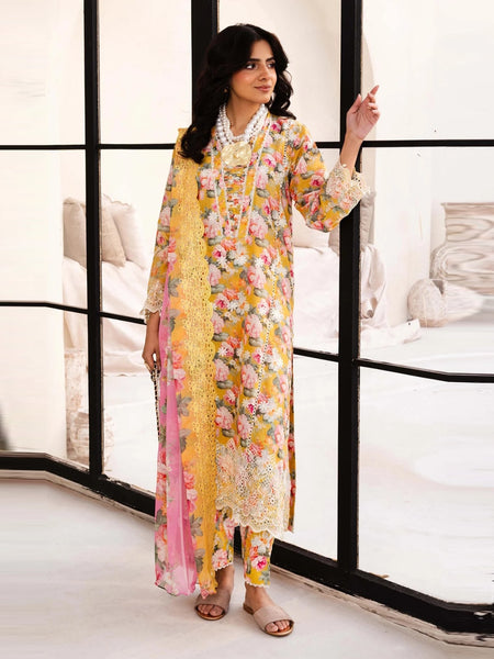 Pakistani Salwar Kameez - Schiflli Embroidered Lawn