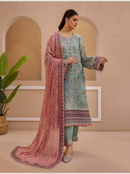 Pakistani Salwar Kameez - Embellished Designer Chiffon
