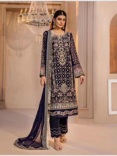 Pakistani Salwar Kameez - Embellished Designer Chiffon