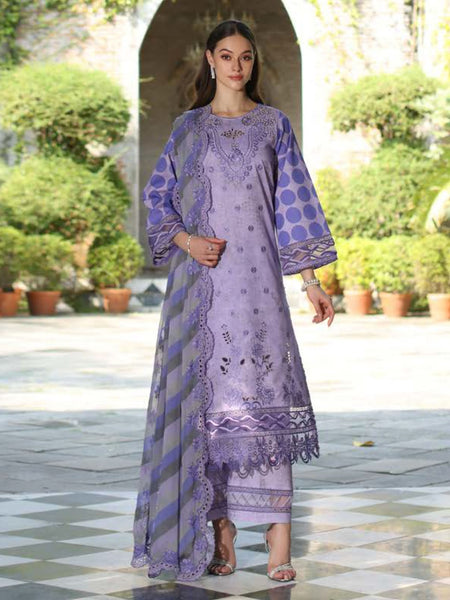 Purple Salwar Kameez - Embroidered Lawn Miraas