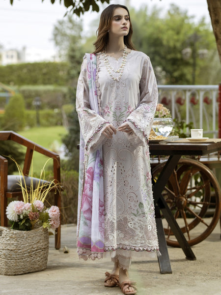 Pakistani Salwar Kameez - Gardenia Lawn Embroidery