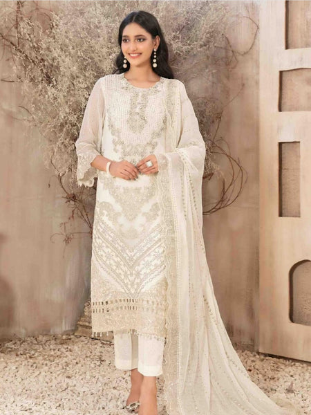 Pakistani Salwar Kameez - Embroidered Fancy Chiffon