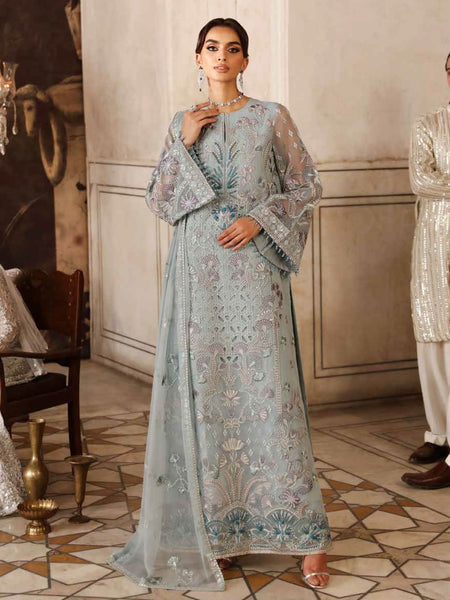 Pakistani Salwar Kameez - Festive Embroidered Organza