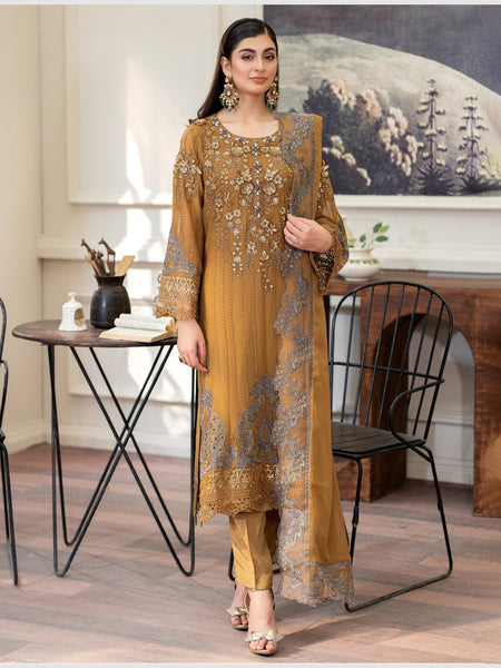 Salwar Kameez - Hand Embellished Chiffon