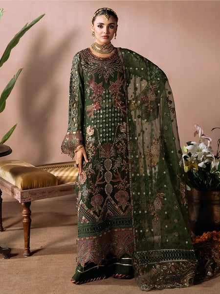 Pakistani Salwar Kameez - Chiffon Sequence Embroidered