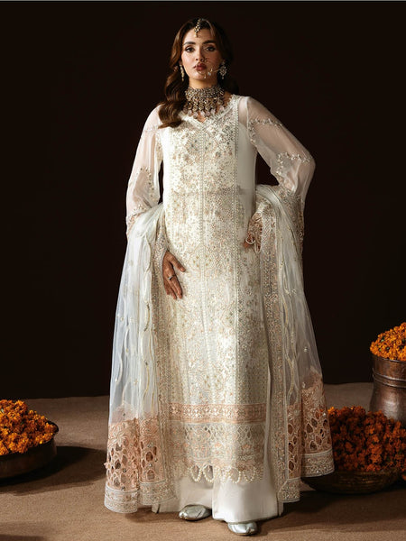Pakistani Salwar Kameez - Chiffon Sequence Embroidered