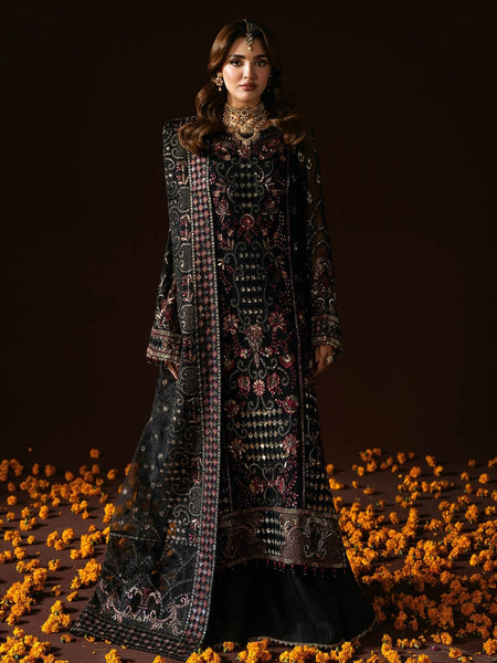 Pakistani Salwar Kameez - Chiffon Sequence Embroidered