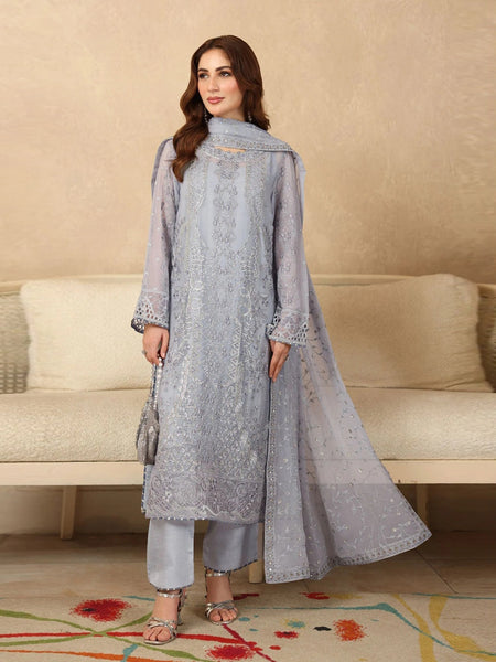 Chiffon Pakistani Dress - Chiffon Embroidered Sequence