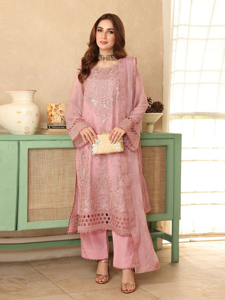 Chiffon Pakistani Dress - Chiffon Embroidered Sequence