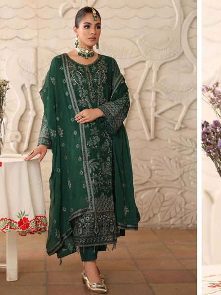Plus-Sizes Pakistani Dress - Festive Chiffon Embroidery