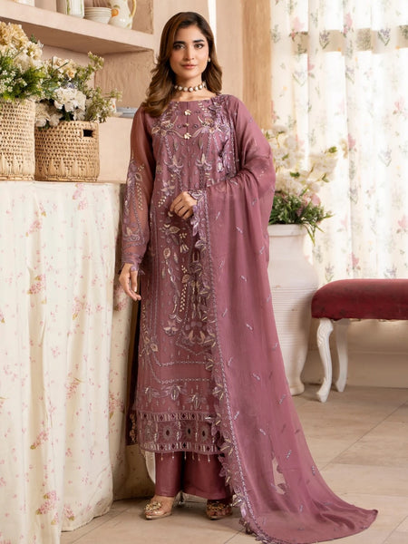 Pakistani Salwar Kameez - Fine Embroidered Chiffon