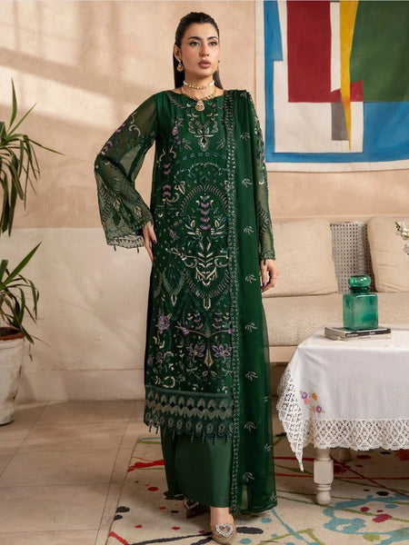 Pakistani Salwar Kameez - Fine Embroidered Chiffon