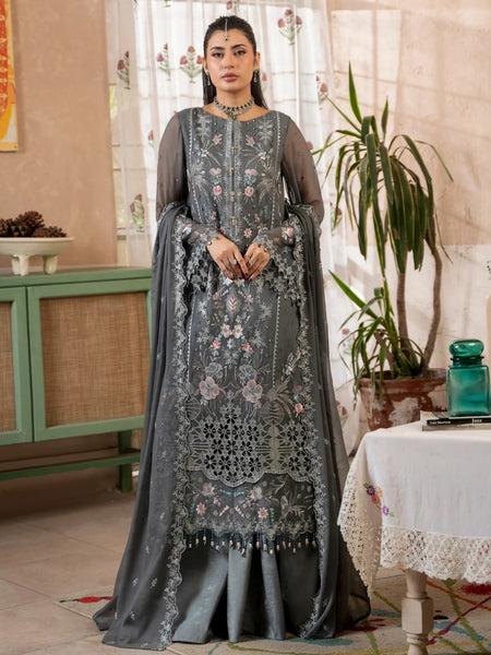 Pakistani Salwar Kameez - Fine Embroidered Chiffon