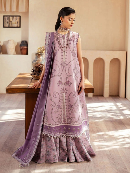  Salwar Kameez - Dusty Mauve Exclusive Lawn Intricate Premium Festive Wear
