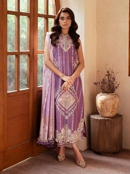  Salwar Kameez - Mauve Exclusive Lawn Intricate Embroidered