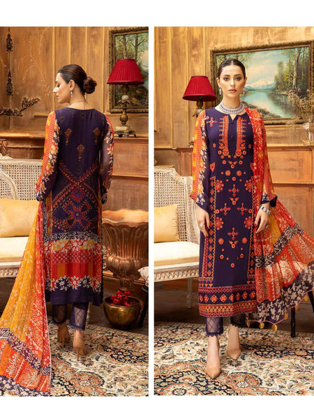  Pakistani Dress - Embroidered Chiffon