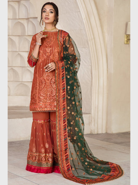  Pakistani Dress - Sequins Embroidered Chiffon