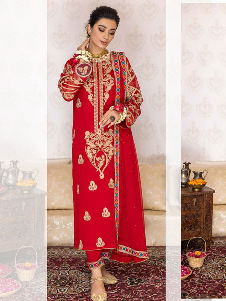  Salwar Kameez - Embroidered Polly Chiffon