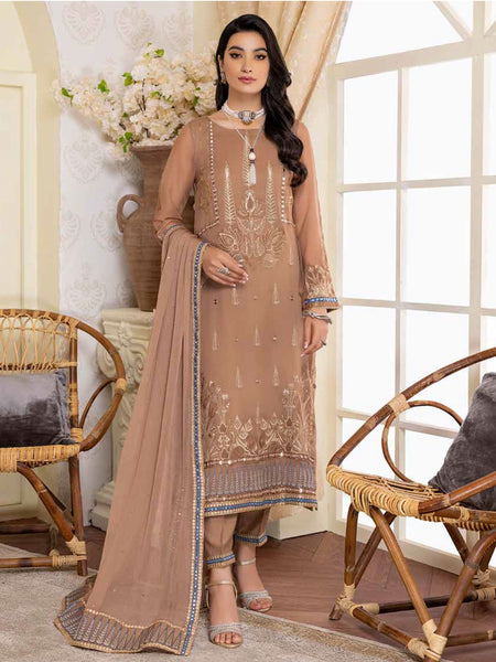  Salwar Kameez - Embroidered Polly Chiffon