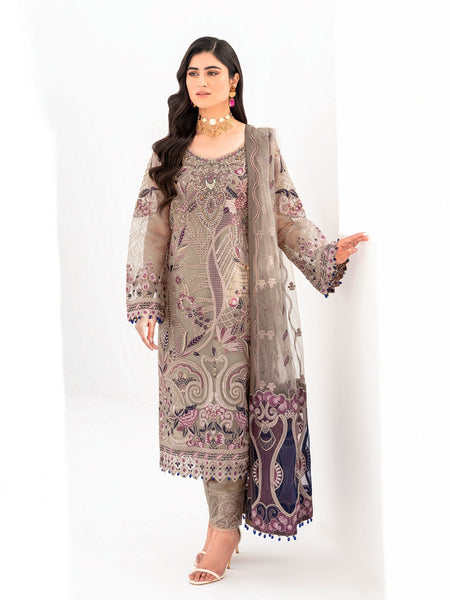 Salwar Kameez - Embroidered Luxe Organza