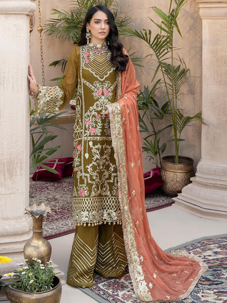  Salwar Kameez - Majestic Embroidered Chiffon