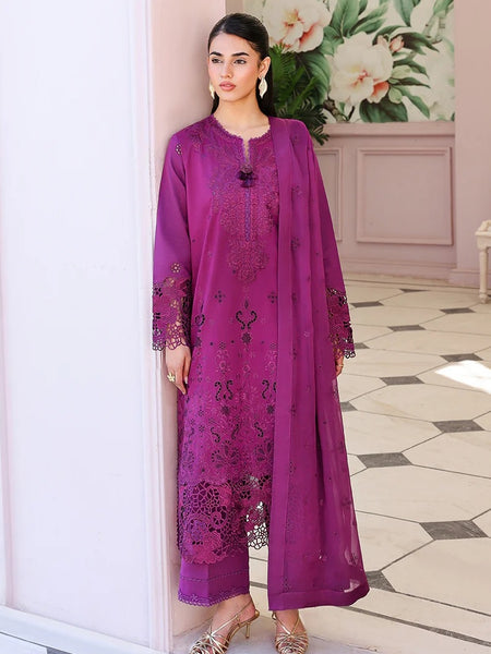  Pakistani Clothes - Magenta Purple Lawn Chikankari Embroidered