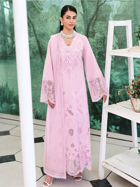  Pakistani Clothes - Pink Lawn Chikankari Embroidered Straight Cut Luxury