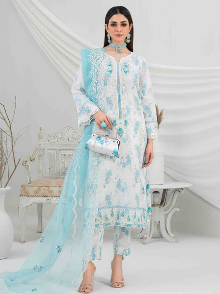  Salwar Kameez - Heavy Embroidered Organza