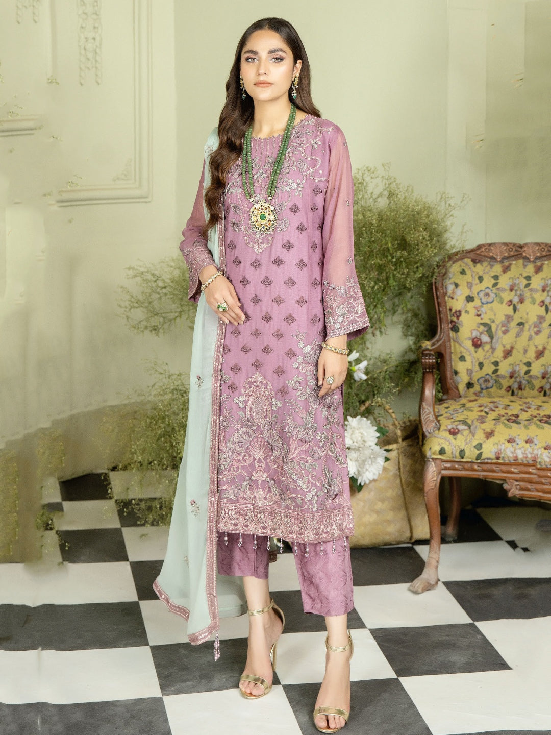 Buy Embroidered Viscose Chiffon Salwar Kameez - Pakistani Dress - C1268H | Fabricoz Australia Buy Embroidered Viscose Chiffon Salwar Kameez - Pakistani Dress - C1268H | Fabricoz Australia