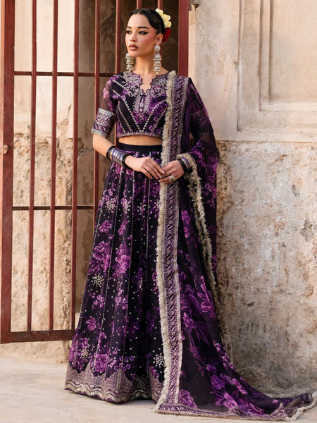 Purple Salwar Kameez - Xenia Luxe Chiffon